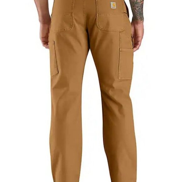 Carhartt Men's Rugged Flex 46/30 Duck Double-Front Brown Utility Pant Brown Rela - Picture 2 of 15